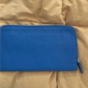 Mark & Graham Vibrant Blue Leather Wristlet